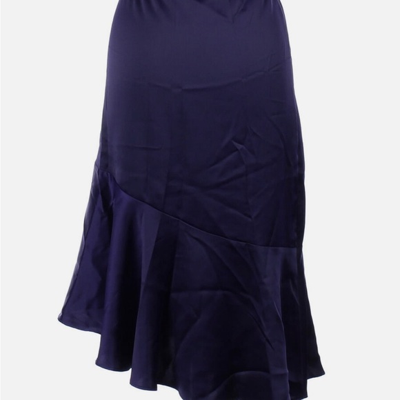 Jason Wu Flare Midi Skirt Womens 2X Purple Asymetrical Light Spring Ruffle Hem - Picture 7 of 7
